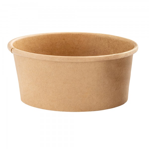 Bowl per zuppe monouso - 180 ml - cartoncino - avana - Signor Bio - conf. 25 pezzi