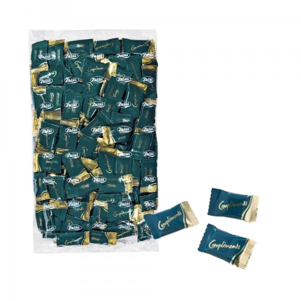 Cioccolatini Complimets - cioccolato al latte - busta 1 kg - Zaini - conf. 260 pezzi Cioccolatini Complimets - cioccolato al latte - busta 1 kg - Zaini - conf. 260 pezzi