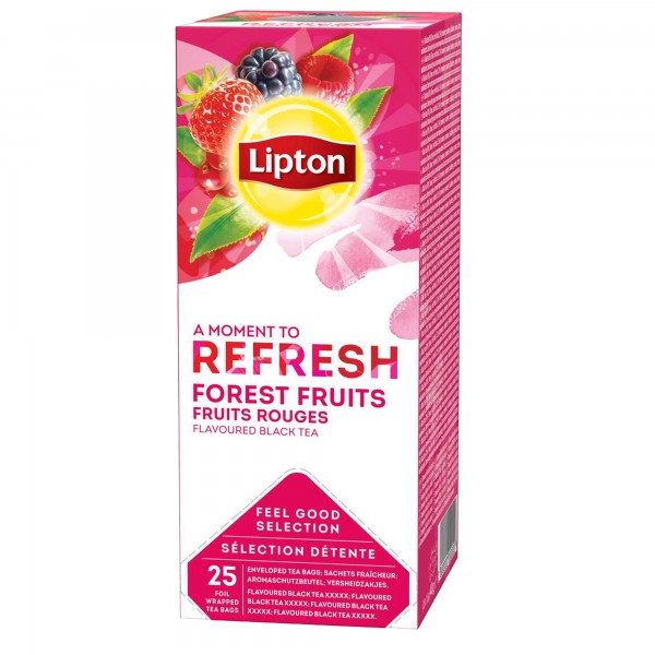 Tè nero Frutti di bosco - Feel Good Selection -  in filtro - Lipton - conf. 25  pezzi