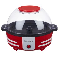Macchina per pop corn - con coperchio - 850 W - rosso - Melchioni family