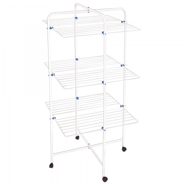 Stendibiancheria verticale Sahara - 3 piani - 68 x 171 cm - acciaio verniciato - bianco Stendibiancheria verticale Sahara - 3 piani - 68 x 171 cm - acciaio verniciato - bianco