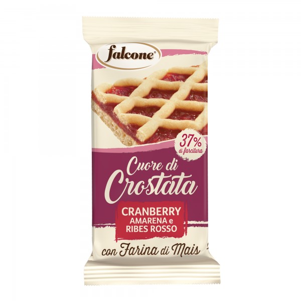 Cuor di crostata cranberry, amarena e ribes rosso - 60 gr - Falcone