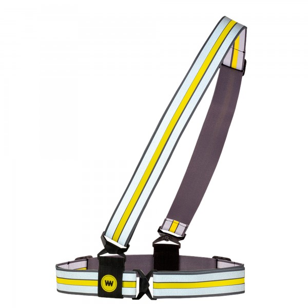 Banda sicurezza alta visibilità Cross Wrap - regolabile - giallo fluo - WoWow