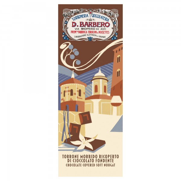 Tavoletta torrone morbido - ricoperto di cioccolato - in astuccio- 170 gr - Barbero Tavoletta torrone morbido - ricoperto di cioccolato - in astuccio- 170 gr - Barbero