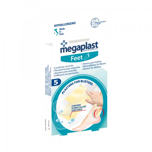 Cerotto idrocolloidale per vesciche Megaplast - PU traspirante - PVS - conf. 5 pezzi Cerotto idrocolloidale per vesciche Megaplast - PU traspirante - PVS - conf. 5 pezzi