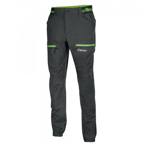 Pantalone da lavoro Horizon - taglia L - nero/verde - U-Power Pantalone da lavoro Horizon - taglia L - nero/verde - U-Power