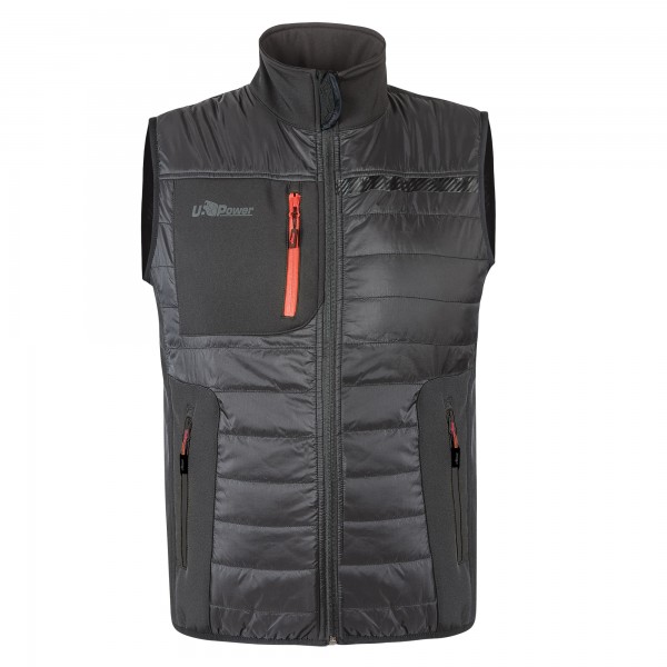 Gilet Wall - taglia XXL - PL - grigio/arancio - U-Power Gilet Wall - taglia XXL - PL - grigio/arancio - U-Power