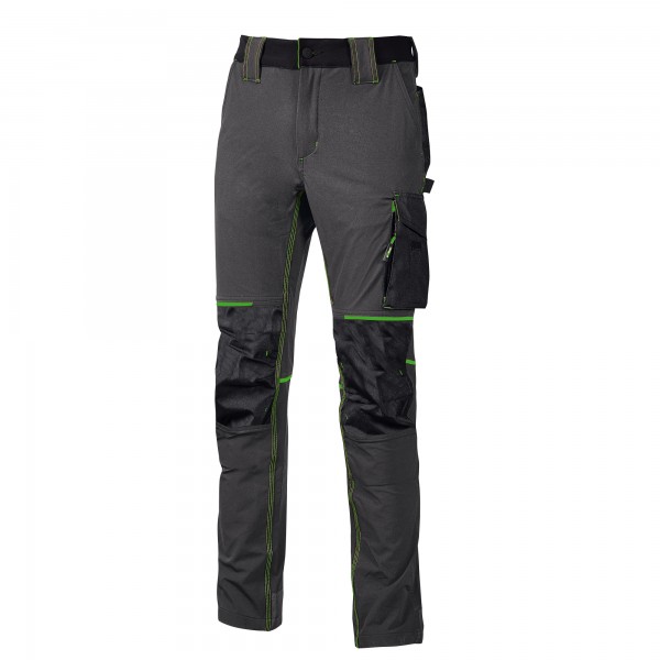 Pantalone da lavoro Atom - taglia XL - grigio/verde - U-Power