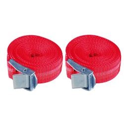 Cinghie - con fibia in metallo - per carichi fino a 250 kg - 25 mm x 2,5 m - Valex