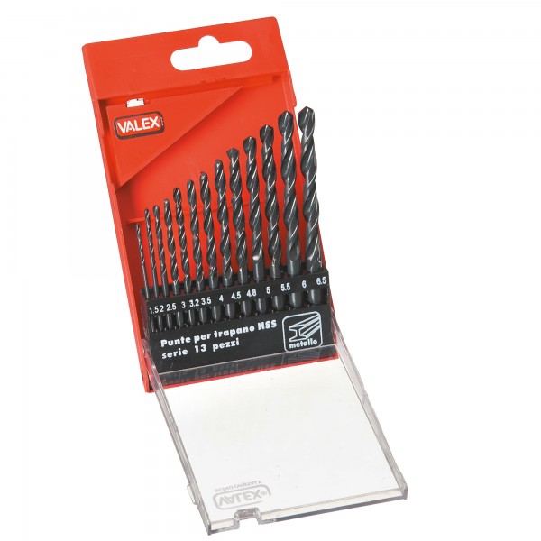 Punte per metallo HSS - misure assortite - Valex - conf. 13 pezzi Punte per metallo HSS - misure assortite - Valex - conf. 13 pezzi