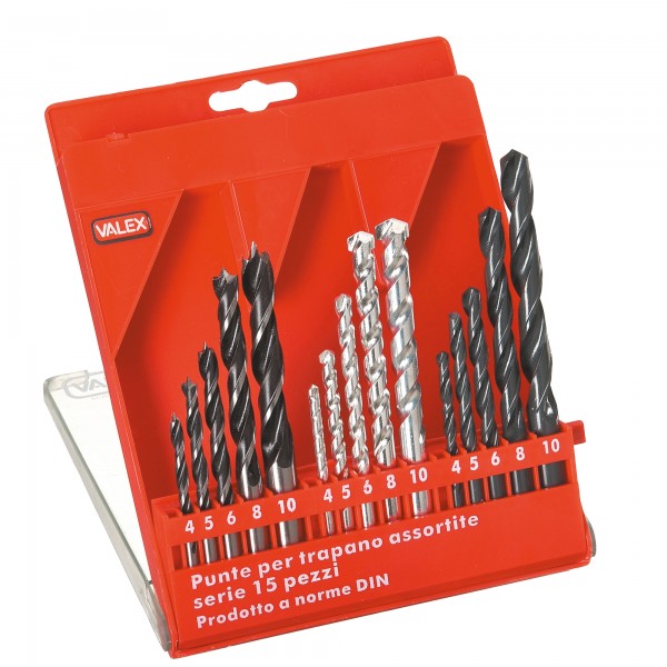Punte per metallo HSS - misure assortite - Valex - conf. 15 pezzi Punte per metallo HSS - misure assortite - Valex - conf. 15 pezzi