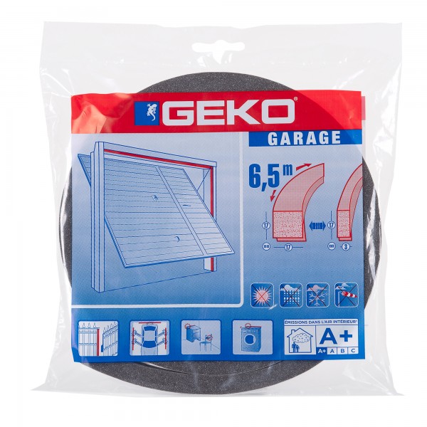 Guarnizione adesiva per isolamento garage - 17 mm x 6,5 m - resina - antracite - Geko Guarnizione adesiva per isolamento garage - 17 mm x 6,5 m - resina - antracite - Geko