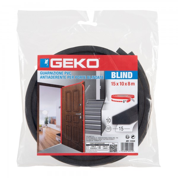 Guarnizione adesiva per isolamento porte blindate - 17 mm x 8 m - PVC - antracite - Geko