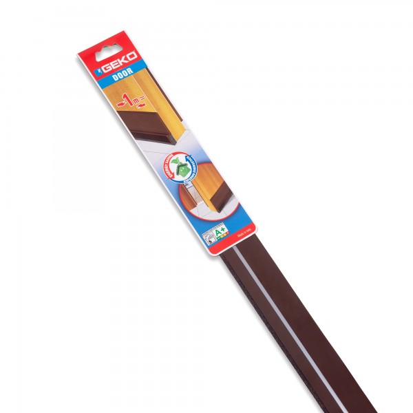 Paraspifferi per porte DOOR - con spazzola fissa e feltro - 100 cm - pvc flessibile - marrone - Geko Paraspifferi per porte DOOR - con spazzola fissa e feltro - 100 cm - pvc flessibile - marrone - Geko