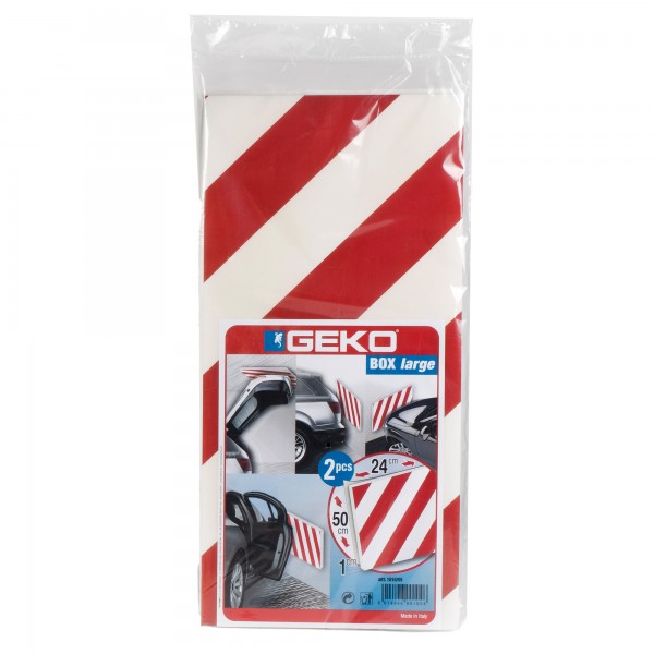 Pannello antiurto adesivo BOX - 24 x 50 cm - PE - bianco/rosso - Geko - conf. 2 pezzi Pannello antiurto adesivo BOX - 24 x 50 cm - PE - bianco/rosso - Geko - conf. 2 pezzi
