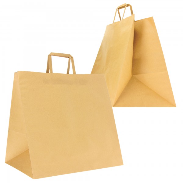 Shoppers Flat maxi plus - 40 x 35 x 35 cm - carta kraft - avana - Mainetti Bags - conf. 100 pezzi Shoppers Flat maxi plus - 40 x 35 x 35 cm - carta kraft - avana - Mainetti Bags - conf. 100 pezzi