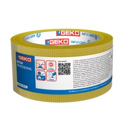 Nastro mascheratura telato BETON - per esterni e superfici ruvide - 5 cm x 50 m - PE - giallo - Geko - conf. 3 pezzi