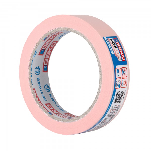 Nastro mascheratura PRO Sensitive - per superfici delicate - 2,5 cm x 50 m - carta washi - rosa - Geko - conf. 6 pezzi Nastro mascheratura PRO Sensitive - per superfici delicate - 2,5 cm x 50 m - carta washi - rosa - Geko - conf. 6 pezzi