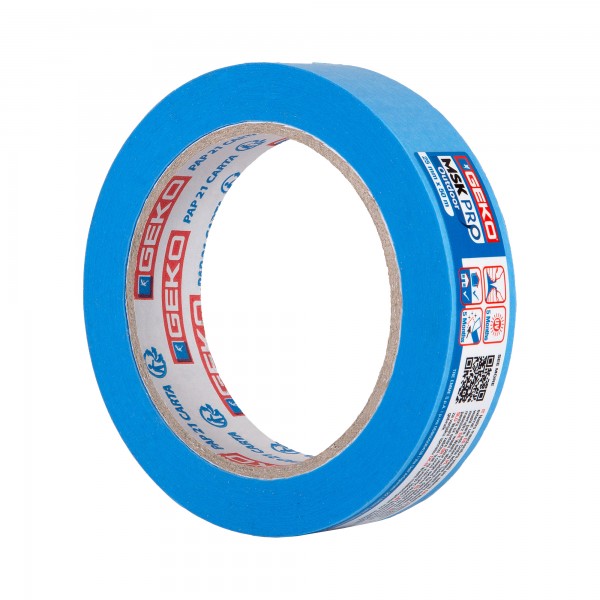 Nastro mascheratura PRO Outdoor - per esterni - 2,5 cm x 50 m - carta washi - blu - Geko - conf. 6 pezzi Nastro mascheratura PRO Outdoor - per esterni - 2,5 cm x 50 m - carta washi - blu - Geko - conf. 6 pezzi