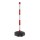 Colonnina segnaletica con base riempibile - H 85 cm - bianco/rosso - Valex