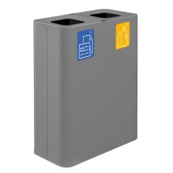 Contenitore gettacarte Pure - 60x30x80 cm - 120 L - grigio - Stilcasa