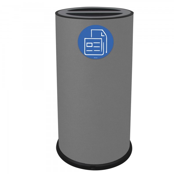 Contenitore tondo per raccolta differenziata - 2 scomparti - 70 L - grigio - Stilcasa Contenitore tondo per raccolta differenziata - 2 scomparti - 70 L - grigio - Stilcasa