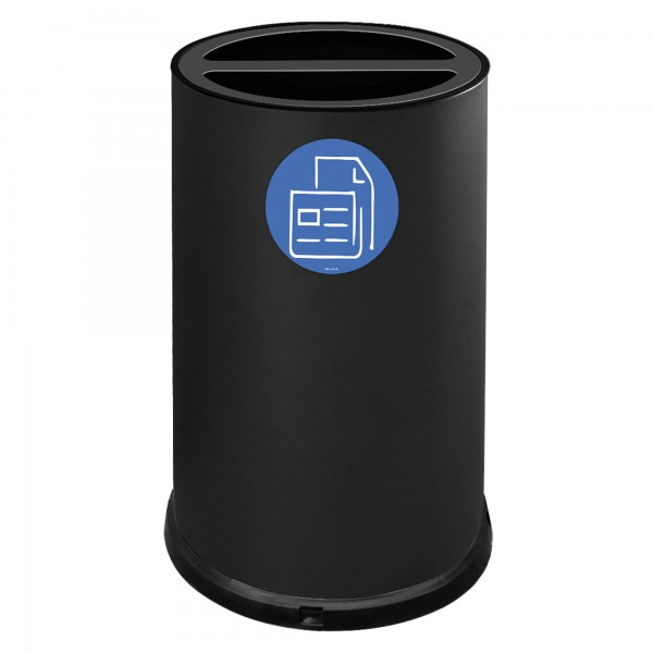 Contenitore tondo per raccolta differenziata - 2 scomparto - 100 L - nero - Stilcasa Contenitore tondo per raccolta differenziata - 2 scomparto - 100 L - nero - Stilcasa