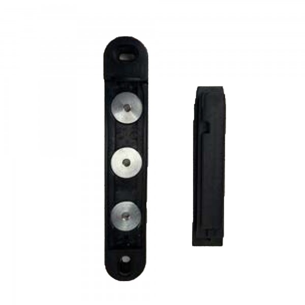 Terminale a muro per testina Rondo Tensa - magnetico - 2,2x12,5cm - nero - Studio T Terminale a muro per testina Rondo Tensa - magnetico - 2,2x12,5cm - nero - Studio T