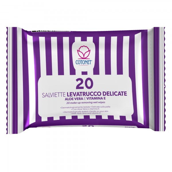Salvietta struccante Delicate - Cotonet - conf. 20 pezzi Salvietta struccante Delicate - Cotonet - conf. 20 pezzi