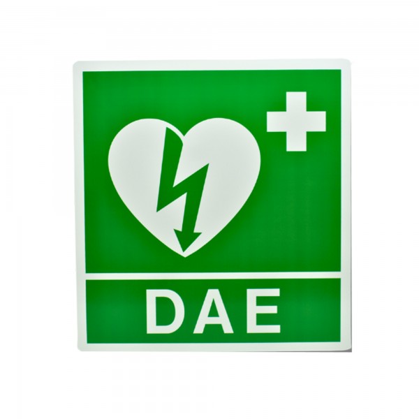Cartello da muro - DAE - per defibrillatore - 34 x 36 cm - PVS Cartello da muro - DAE - per defibrillatore - 34 x 36 cm - PVS