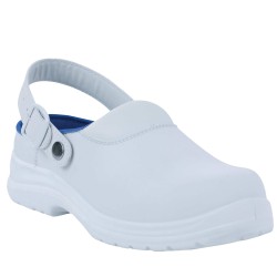 Calzatura sabot Maubec 4 SBEA SR - microfibra - numero 38 - bianco - Deltaplus