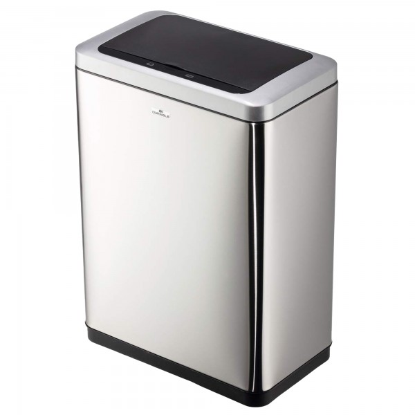Cestino con sensore No TouchDuo - 2 x 20 L - 46,5 x 27 x 65 cm - acciao/PPL - argento metallizzato - Durable Cestino con sensore No TouchDuo - 2 x 20 L - 46,5 x 27 x 65 cm - acciao/PPL - argento metallizzato - Durable