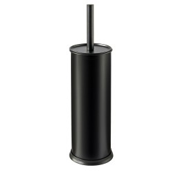 Portascopino Vic - diametro 9,5 cm - altezza 40 cm - acciaio inox - nero satinato - Perfetto