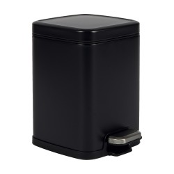 Bidone Pico - con pedale e vaschetta - 4 L - nero satinato - Perfetto