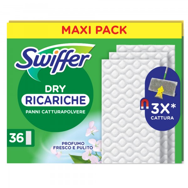 Ricarica Swiffer Dry - Swiffer - conf. 36 pezzi Ricarica Swiffer Dry - Swiffer - conf. 36 pezzi