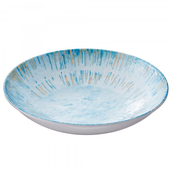 Piatto fondo Linea Oceano - diametro 24 x 5 cm - melamina - Leone Piatto fondo Linea Oceano - diametro 24 x 5 cm - melamina - Leone