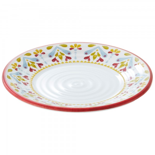 Piatto piano Linea Corfù - diametro 21,5 x 2 cm - melamina - Leone