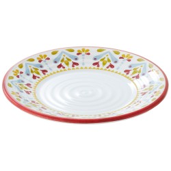 Piatto piano Linea Corfù - diametro 18 x 1,8 cm - melamina - Leone