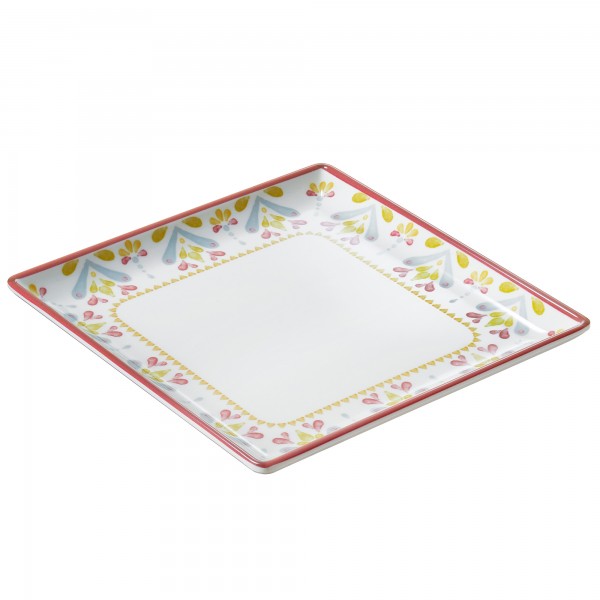 Piatto quadrato Linea Corfù - 17 x 17 x 2 cm - melamina - Leone Piatto quadrato Linea Corfù - 17 x 17 x 2 cm - melamina - Leone