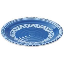 Piatto piano Linea Itaca - diametro 18 x 1,8 cm - melamina - Leone