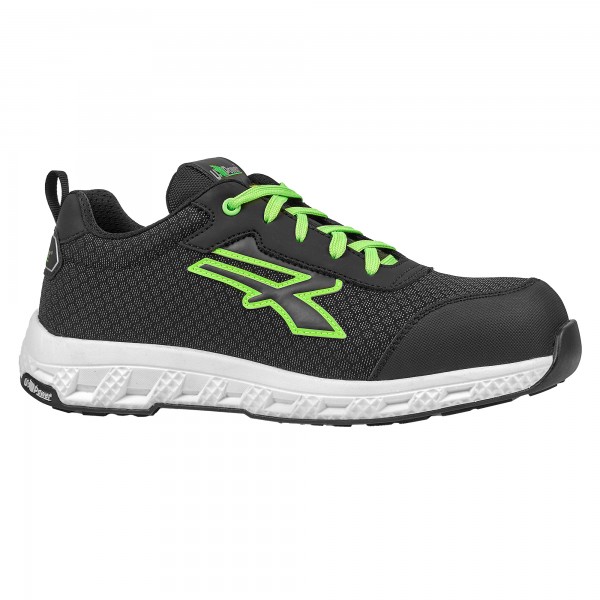 Calzatura di sicurezza Mitch Red Ego S3S ESD - numero 44 - nero/verde - U-Power Calzatura di sicurezza Mitch Red Ego S3S ESD - numero 44 - nero/verde - U-Power