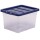 Contenitore multiuso Bankers Box - 37 x 40 x 24,5 cm - 22 L - PP - con coperchio blu - trasparente - Fellowes