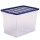 Contenitore multiuso Bankers Box - 38 x 56 x 41 cm - 64 L - PP - con coperchio blu - trasparente - Fellowes
