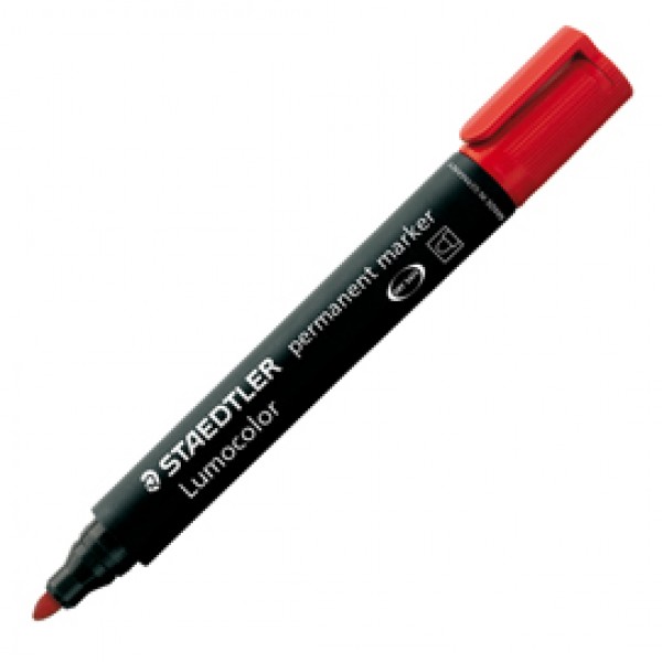 Marcatore Lumocolor Permanent 352 - punta tonda - tratto 2 mm - rosso - Staedtler Marcatore Lumocolor Permanent 352 - punta tonda - tratto 2 mm - rosso - Staedtler