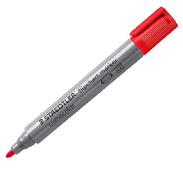 Marcatore Lumocolor Flipchart 356 - a base d'acqua - punta tonda 2 mm - rosso - Staedtler Marcatore Lumocolor Flipchart 356 - a base d'acqua - punta tonda 2 mm - rosso - Staedtler