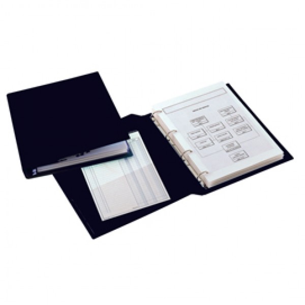 Raccoglitore Sanremo 2000 - 4 anelli a D 25 mm - dorso 4 cm - 30 x 42 cm (libro) - nero - Sei Rota Raccoglitore Sanremo 2000 - 4 anelli a D 25 mm - dorso 4 cm - 30 x 42 cm (libro) - nero - Sei Rota