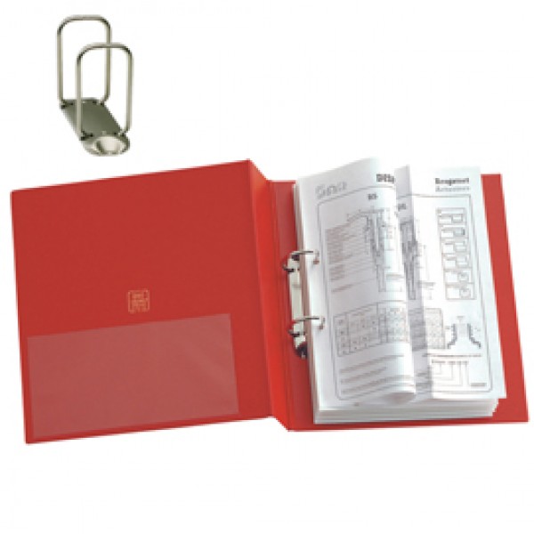 Raccoglitore Stelvio - 2 anelli quadri 65 mm - dorso 9 cm - 22 x 30 cm - rosso - Sei Rota Raccoglitore Stelvio - 2 anelli quadri 65 mm - dorso 9 cm - 22 x 30 cm - rosso - Sei Rota