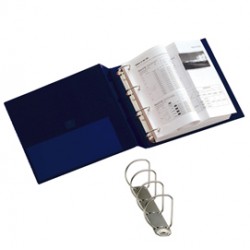 Raccoglitore Stelvio - 4 anelli a D 40 mm - dorso 5,5 cm - 22 x 30 cm - blu - Sei Rota