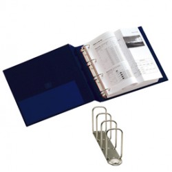 Raccoglitore Stelvio - 4 anelli quadri 65 mm - dorso 9 cm - 22 x 30 cm - blu - Sei Rota