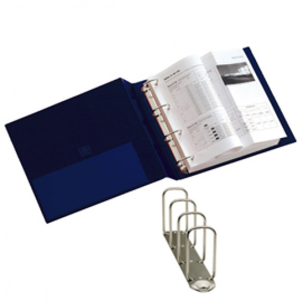 Raccoglitore Stelvio - 4 anelli quadri 65 mm - dorso 9 cm - 22 x 30 cm - blu - Sei Rota Raccoglitore Stelvio - 4 anelli quadri 65 mm - dorso 9 cm - 22 x 30 cm - blu - Sei Rota